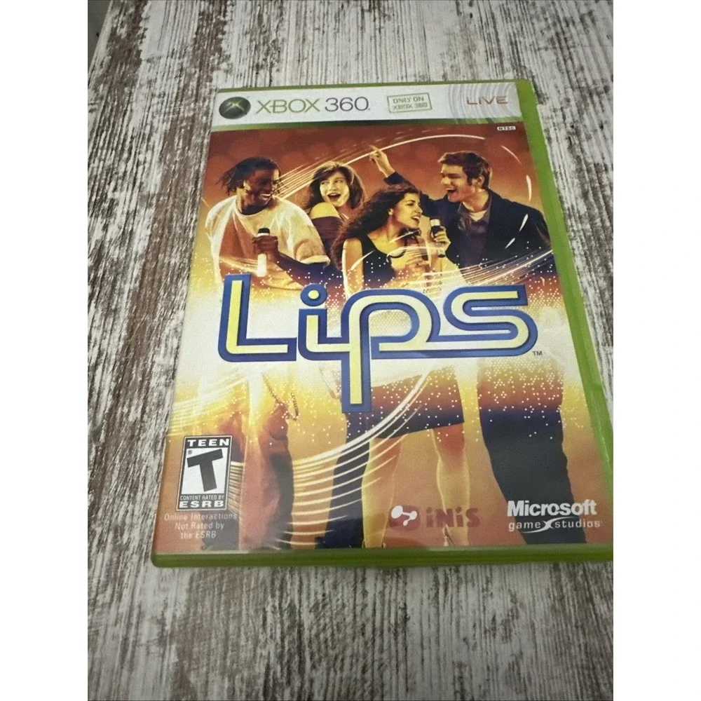 Lips (Xbox 360, 2008) + Manual and Song Card Xbox Live Used